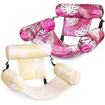 Piscina inflável Floats Sloosh Adult, 2 pacotes com espreguiçadeiras flutuantes Piscina inflável Floats Sloosh Adult, 2 pacotes com espreguiçadeiras flutuantes