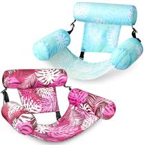 Piscina inflável Floats Sloosh Adult, 2 pacotes com folhas tropicais Piscina inflável Floats Sloosh Adult, 2 pacotes com folhas tropicais