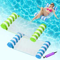 Piscina inflável Flutua OKSUWATER 4 em 1 Water Hammock para adultos, pacote com 2 unidades