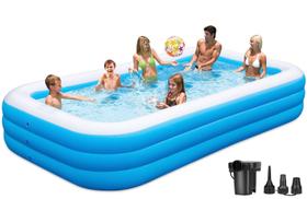 Piscina inflável GISAEV Large 130x72x22cm com bomba para adultos