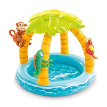 Piscina inflavel ilha tropical cobertura 45l - hobby