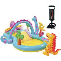 Piscina Inflável Infantil 290 Litros Mundo Dos Dinossauros Intex Com Bomba de Ar Manual Piscina Inflável Infantil 290 Litros Mundo Dos Dinossauros Intex Com Bomba de Ar Manual