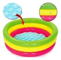 Piscina Inflável Infantil 3 Anéis Resistente PVC para Verão Alegre Piscina Inflável Infantil 3 Anéis Resistente PVC para Verão Alegre