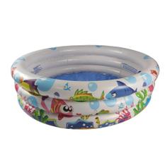 Piscina Inflável Infantil Bebe 100 Litros 3 Anéis Fundo Mar