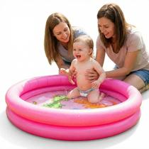 Piscina Inflável Infantil Bebê 60cm Rosa Dinossauro Banheira Portátil Piscina Inflável Infantil Bebê 60cm Rosa Dinossauro Banheira Portátil