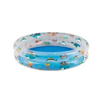 Piscina Inflável Infantil de Plástico 90 Litros Redonda Fundo do Mar Mor
