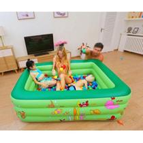 Piscina Inflável Infantil Personagens Banheira verão 150cm X 110cm X 50cm Retangular