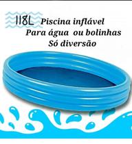 Piscina Inflável Infantil Plástico Redonda 99 Cm X 23cm 118l Praia/jardim /quintal - wellmix