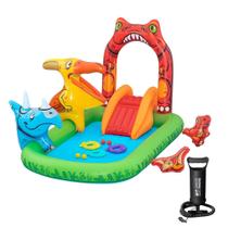 Piscina Inflável Infantil Playground Dinossauro 190L Bestway com Acessórios e Bomba Manual Bestway