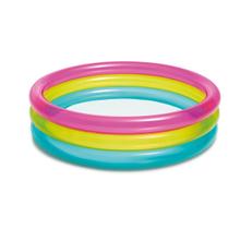 Piscina Inflável Infantil Redonda Arco Íris 63 Litros Intex