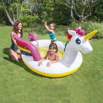 Piscina Inflável infantil Spray Unicórnio Místico 151L Intex 57441 Piscina Inflável infantil Spray Unicórnio Místico 151L Intex 57441