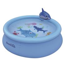 Piscina Inflável Infantil Tubarão Shark 3D Spray 770 litros Avenli 17822