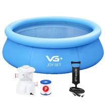 Piscina Inflável Joy Set 4760l Circular 300cm com Filtro Bomba Vg Plus