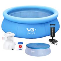 Piscina Inflável Joy Set 4760l Circular 300cm com Filtro Capa Bomba Vg Plus