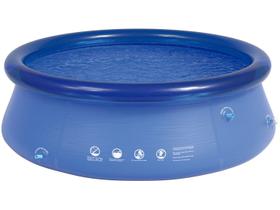 Piscina Inflável Mor 1900 Litros 215cm X 63cm Azul 001049 Piscina Inflável Mor 1900 Litros 215cm X 63cm Azul 001049