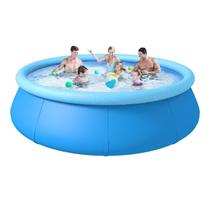 Piscina inflável OLYMSOLD Round 10 pés x 76 cm para família Piscina inflável OLYMSOLD Round 10 pés x 76 cm para família