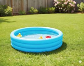 Piscina Inflável Redonda 180Litros Diversão para as crianças Azul