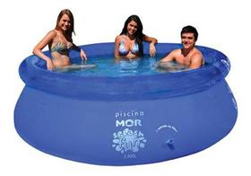 Piscina Inflável Redonda 2.400 Litros Adulto/infantil Azul Mor