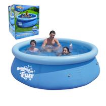 Piscina Inflável Redonda C/Borda Inflável Capacidade 2490L Piscina Inflável Redonda C/Borda Inflável Capacidade 2490L