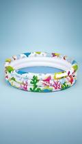 Piscina Inflável Redonda Infantil 100L 3 Anéis Fundo Mar Piscina Inflável Redonda Infantil 100L 3 Anéis Fundo Mar