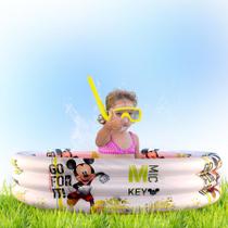 Piscina Inflável Redonda Infantil Bebê Criança Menino Menina Personagens 3 Anéis 130L