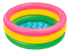 Piscina Inflável Redonda Infantil Pequena 28 Litros Criança Piscina De Bolinhas Praia Diversão