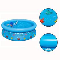 Piscina Inflável Redonda Peixinho Fundo Do Mar 520L