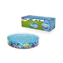Piscina Inflável Redonda Semirrígida Peixe 2074L 2,44Mx46cm 8'x18'' - Bestway