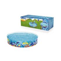 Piscina Inflável Redonda Semirrígida Peixe 2074L 2,44Mx46cm 8'x18'' - Bestway