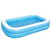 Piscina Inflável Retangular 778 Litros Fast Set Vinil Bestway Azul Super Resistente