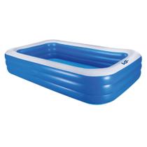 Piscina Inflável Retangular Azul 540 Litros 180 Cm Pvc Com Bomba E Forro Vg+ Piscina Inflável Retangular Azul 540 Litros 180 Cm Pvc Com Bomba E Forro Vg+