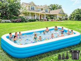 Piscina Inflável RUANSZZ 457x193x56cm Extra Grande em PVC Grosso Piscina Inflável RUANSZZ 457x193x56cm Extra Grande em PVC Grosso