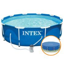 Piscina Intex 4.485 Litros Estrutural Azul Capa Bomba Filtrante