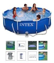 Piscina Intex 4485 L com Bomba Filtrante 110v + Capa + Forro + Kit de Limpeza