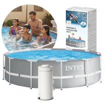 Piscina Intex 6.503 Litros Estrutural Prism Armação Bomba Filtrante