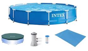 Piscina Intex 7000 litros estrutural com Bomba Filtro 110v Capa e FORRO
