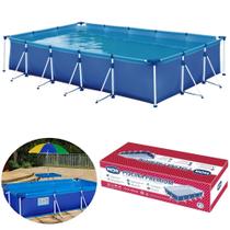 Piscina Mor Retangular Ferro Estruturada Premium 10000 Litros Mor e Lazer