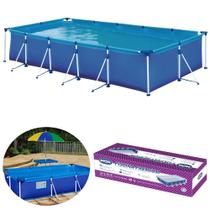 Piscina Mor Retangular Ferro Estruturada Premium 7600 Litros