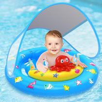 Piscina para bebês Float HINZER Bule Shark com dossel de 3 a 36 meses