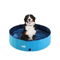 Piscina Para Cachorro Pets Dobrável Azul 60 cm x 20 cm VG+