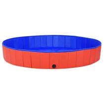Piscina para cães vidaXL: PVC durável e dobrável, 200 cm de diâmetro, vermelho