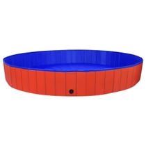 Piscina para cães vidaXL vermelha dobrável em PVC antiderrapante 30x40cm