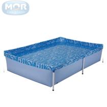 Piscina plástico 1000 litros estrutura metálica fácil de montar e resistente + brinquedo lança água (envio imediato) - MOR