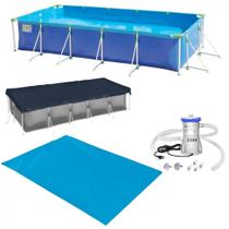 Piscina Premium 10.000 L Estrutural + Capa + Forro + Bomba 3028 L/H 220v