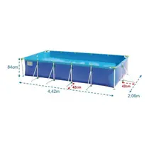 Piscina Premium Estruturada 6200 7600 10000 Litros Azul Retangular Mor