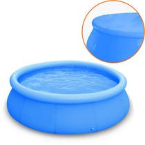 Piscina Redonda 4600 Litros Grande Estrutural Com Capa