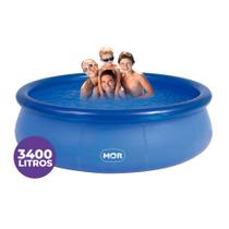 Piscina Redonda Borda Inflável Resistente Grande Plástico 3400 Litros