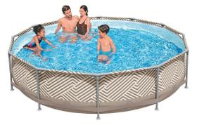 Piscina Redonda Estrutural Pvc 7200 Litros 3.66 X 3.66m Mor
