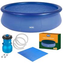 Piscina Redonda Inflavel 4600 L com Capa, Forro e Filtro 110v 3028 L/H Kit