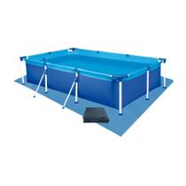 Piscina Retangular 2500 Litros Estruturada Premium Capa e Forro Mor Piscina Retangular 2500 Litros Estruturada Premium Capa e Forro Mor